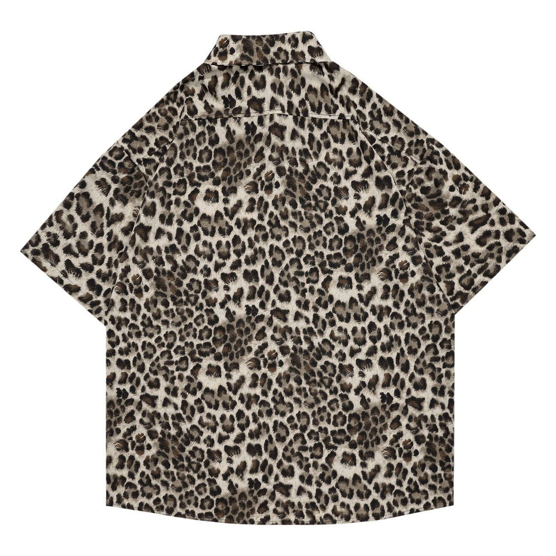 AlanBalen® - Leopard Print Short Sleeve Shirt AlanBalen