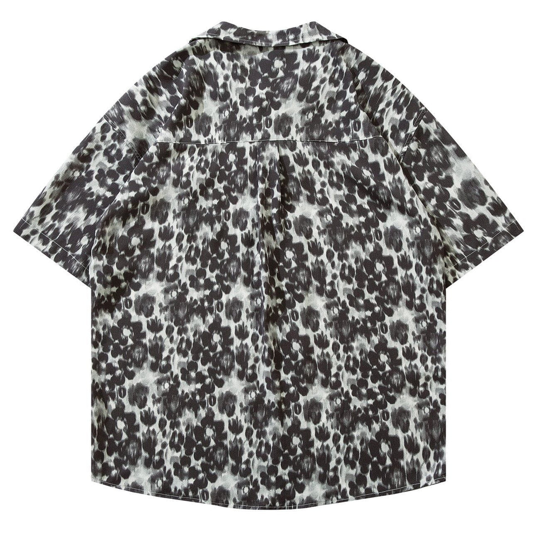 AlanBalen® - Leopard Print Short Sleeve Shirt AlanBalen