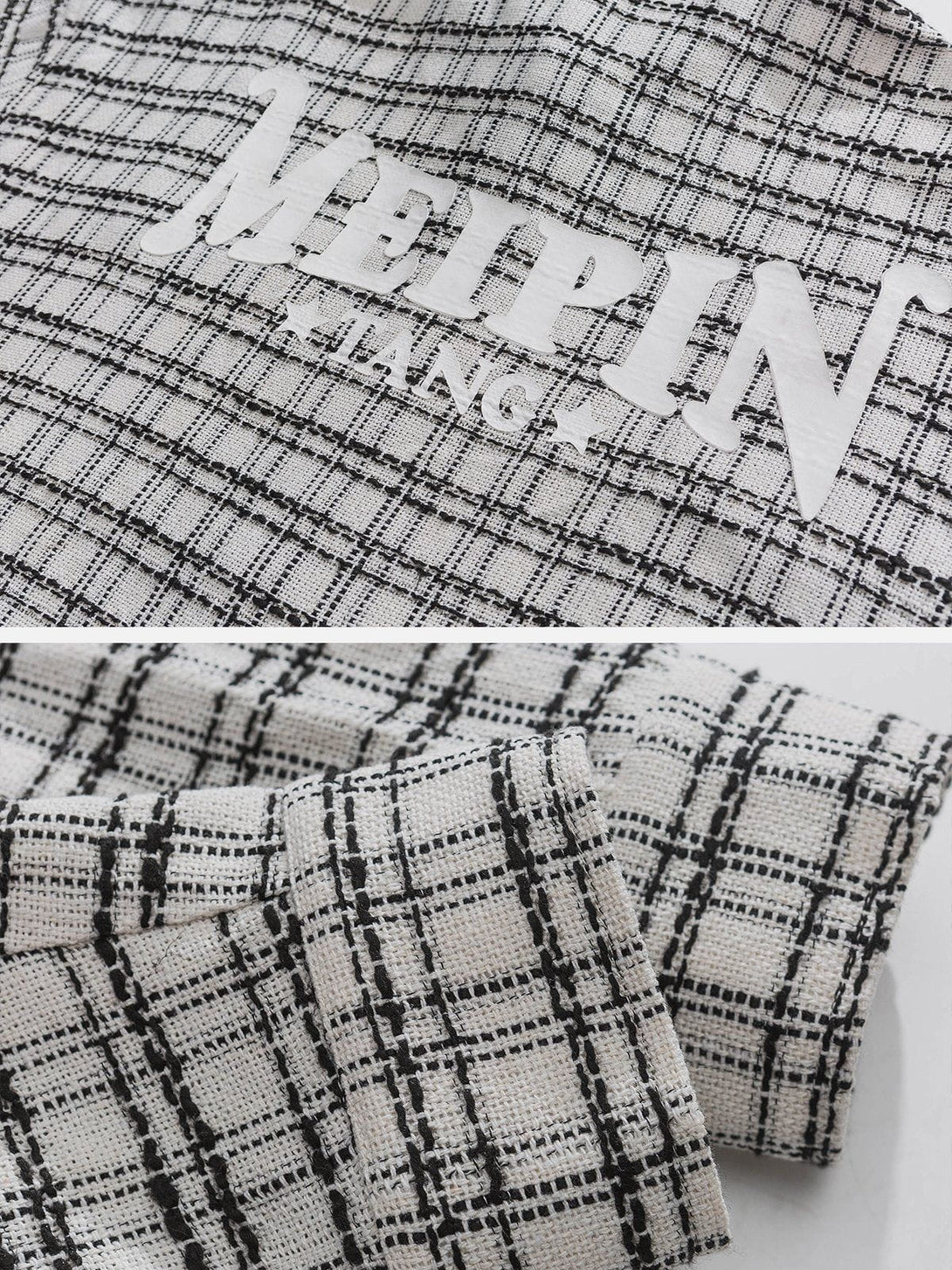 AlanBalen® - Letter Printing Reticulation Long Sleeve Shirts AlanBalen