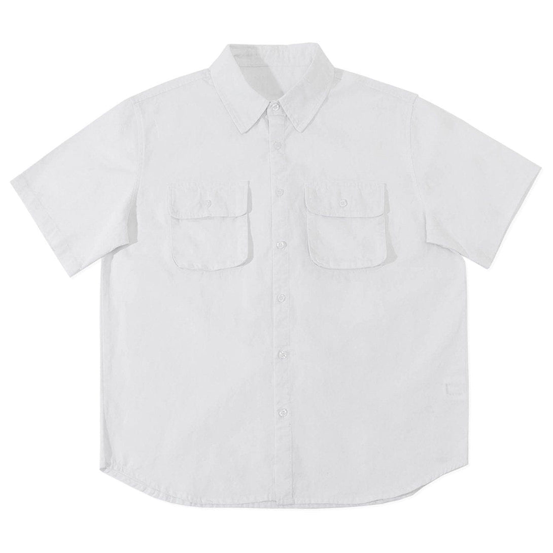AlanBalen® - Multi Pockets Short Sleeve Shirt AlanBalen
