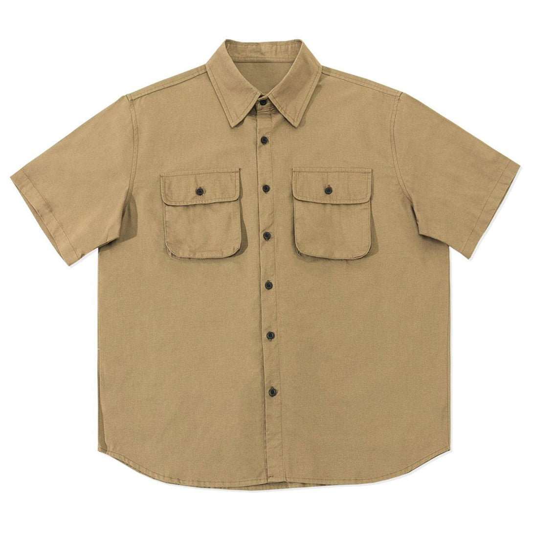 AlanBalen® - Multi Pockets Short Sleeve Shirt AlanBalen