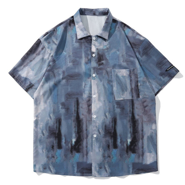 AlanBalen® - Oil Painting Print Short-sleeved Shirt AlanBalen