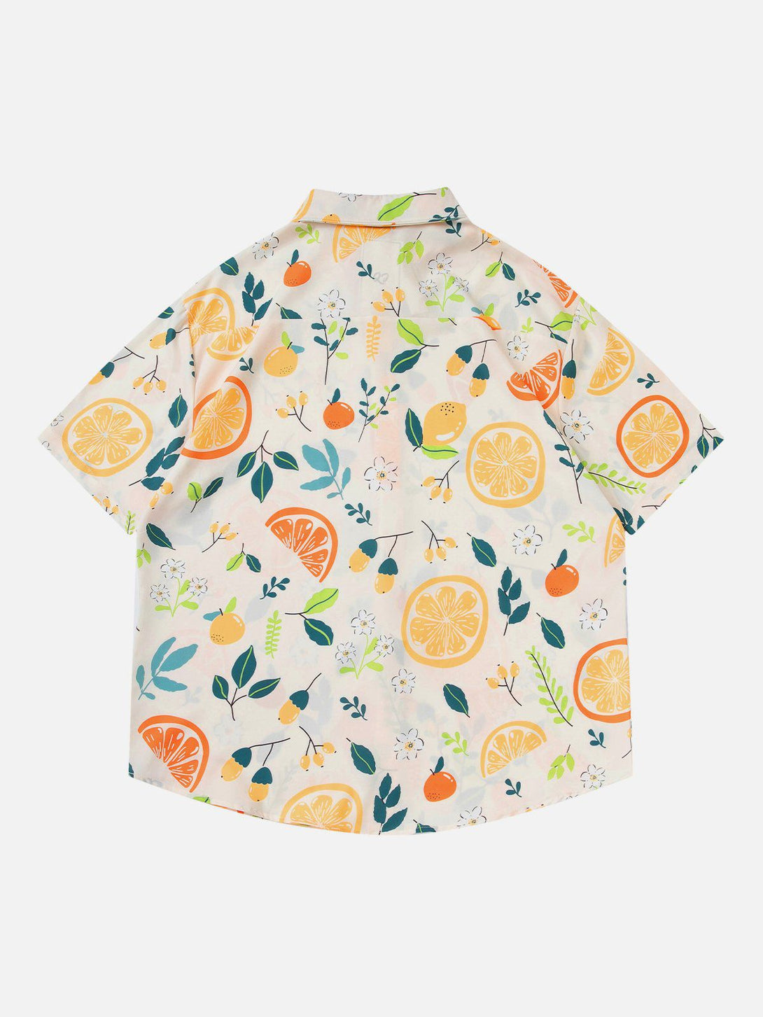 AlanBalen® - Orange Print Short Sleeve Shirt AlanBalen