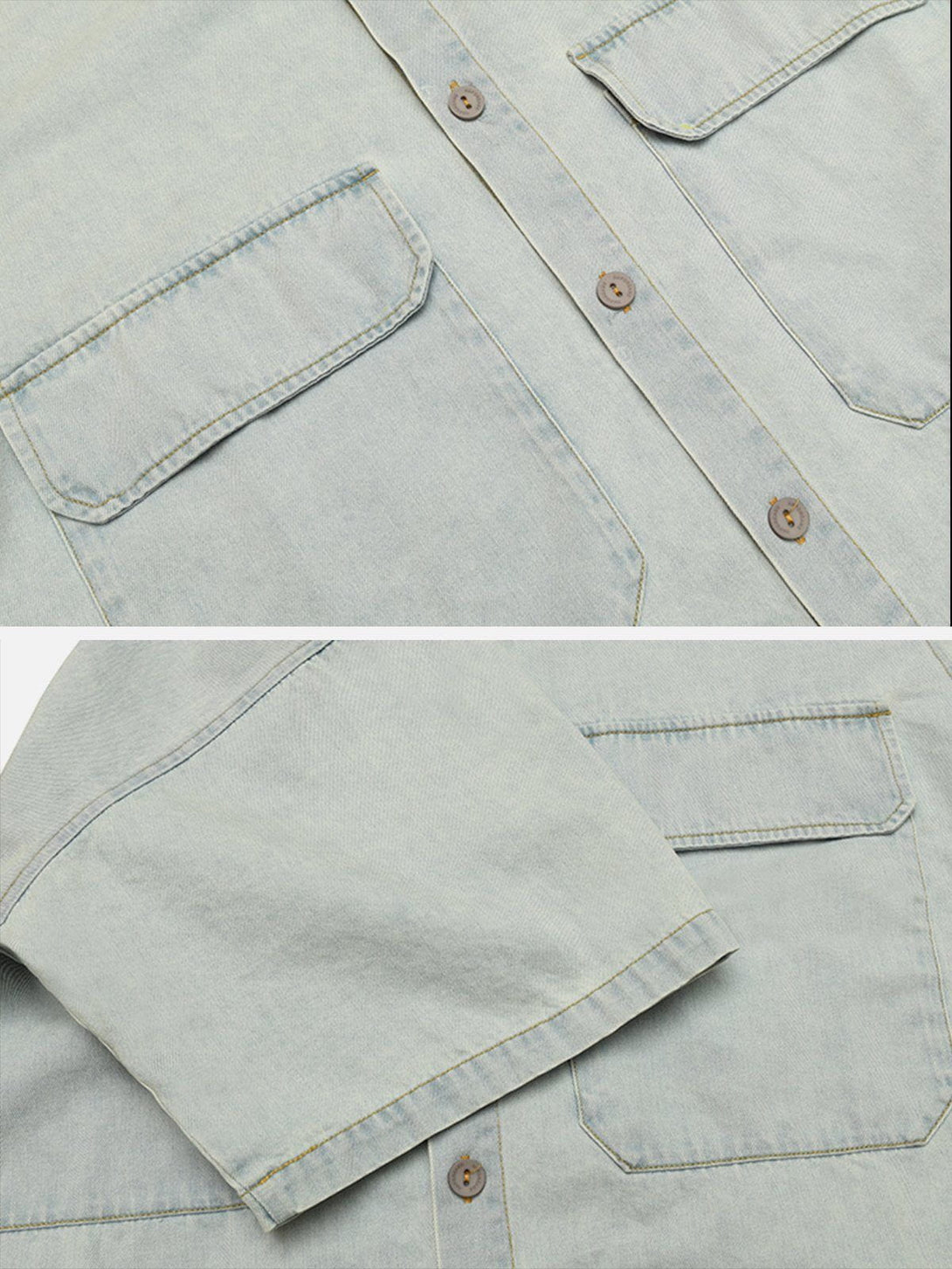 AlanBalen® - Patchwork Labelling Short Sleeve Shirts AlanBalen