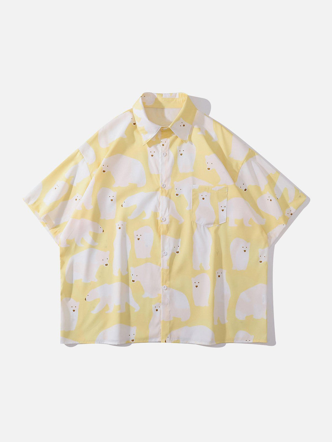 AlanBalen® - Polar Bear Print Short Sleeve Shirt AlanBalen