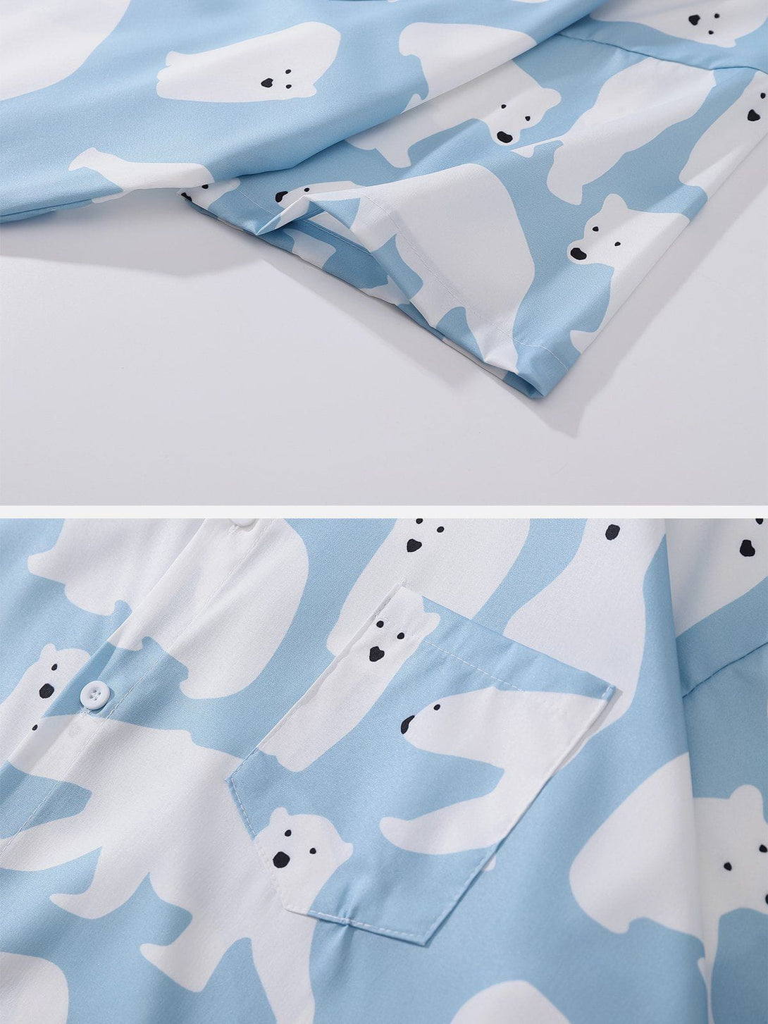 AlanBalen® - Polar Bear Print Short Sleeve Shirt AlanBalen