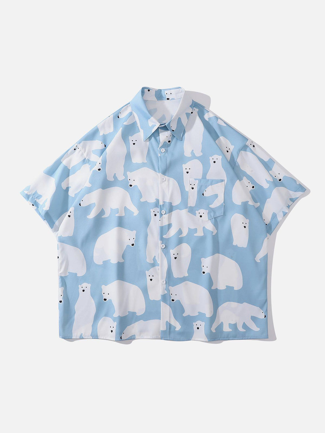 AlanBalen® - Polar Bear Print Short Sleeve Shirt AlanBalen