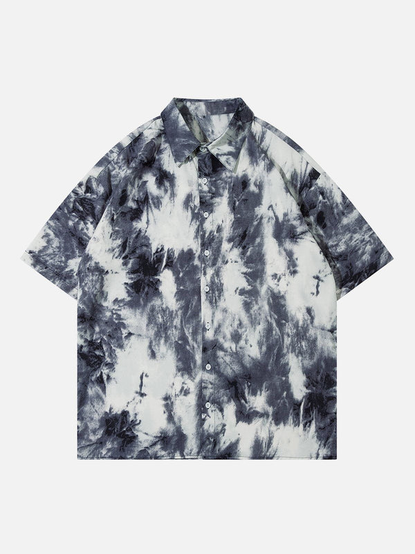 AlanBalen® - Tie Dye Graphic Short Sleeve Shirt AlanBalen