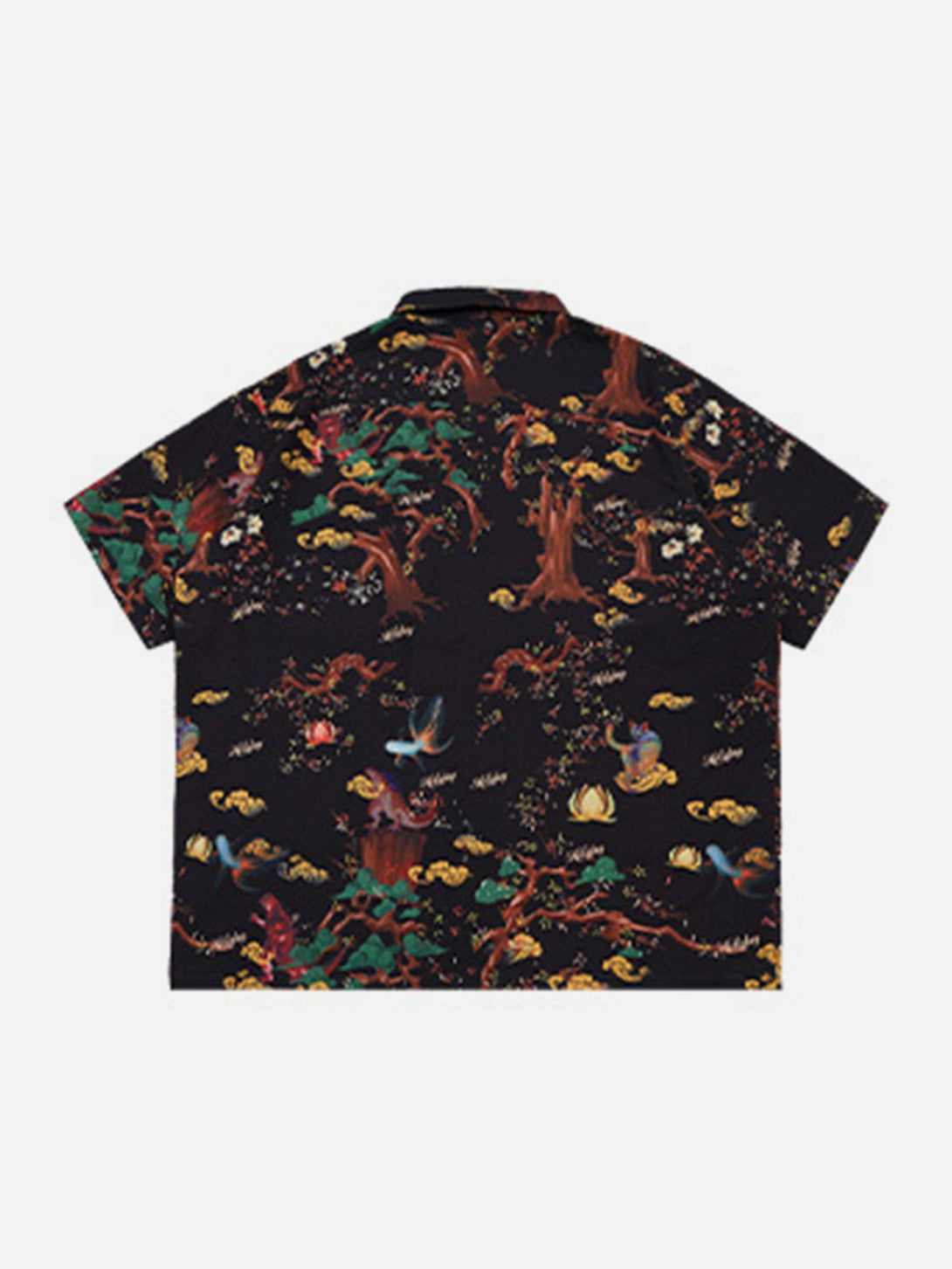 AlanBalen® - Tree Animal Print Short Sleeve Shirts AlanBalen