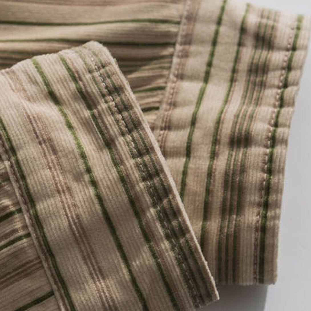 AlanBalen® - Vertical Stripes Plus Fleece Long-sleeved Shirt AlanBalen