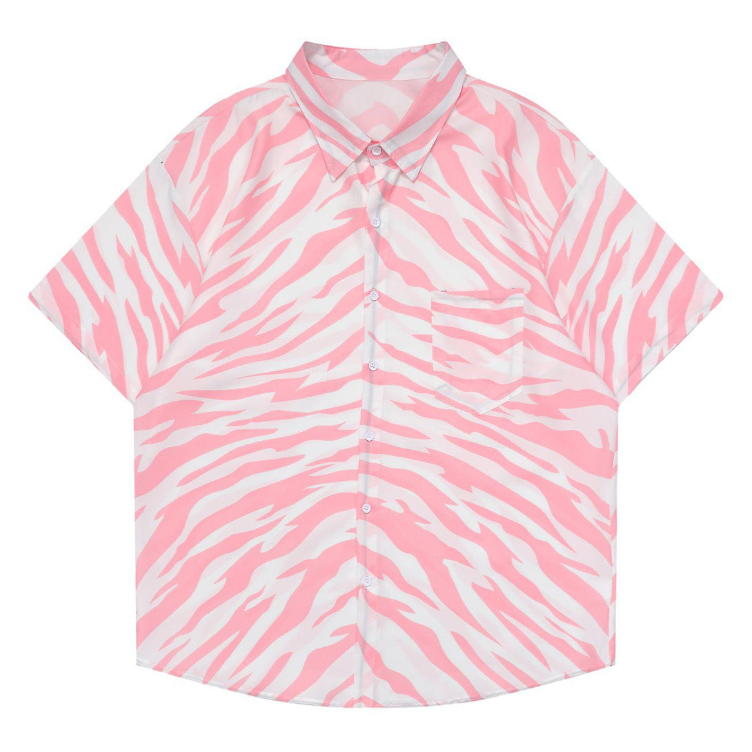 AlanBalen® - Zebra Graphic Sleeve Shirt AlanBalen